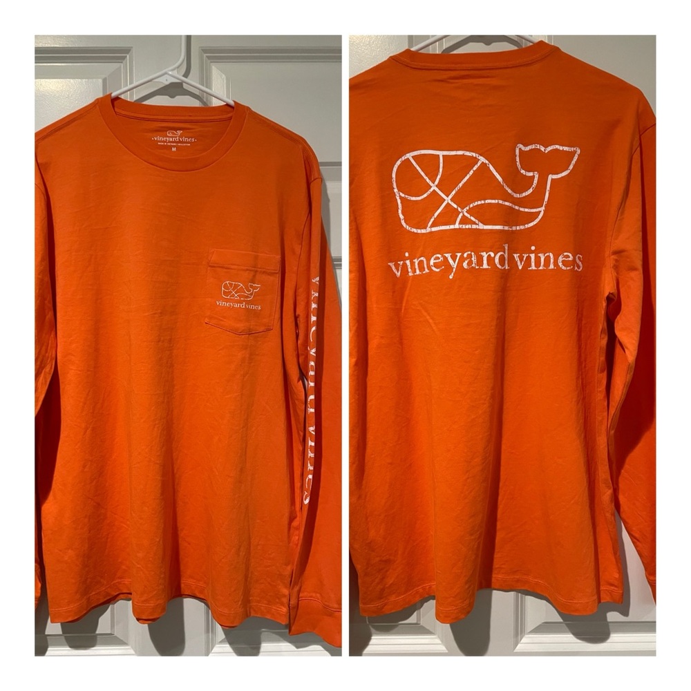 Vineyard Vines Men's Basketball theme Long Sleeve Shirt